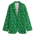 Sea Turtle Shell Pattern Print Women's Cotton Blazer