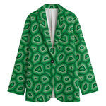 Sea Turtle Shell Pattern Print Women's Cotton Blazer