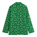 Sea Turtle Shell Pattern Print Women's Cotton Blazer
