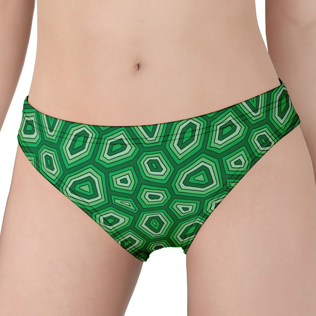 Sea Turtle Shell Pattern Print Women's Panties