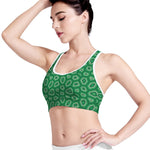 Sea Turtle Shell Pattern Print Women's Sports Bra