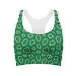 Sea Turtle Shell Pattern Print Women's Sports Bra