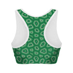 Sea Turtle Shell Pattern Print Women's Sports Bra