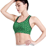 Sea Turtle Shell Pattern Print Women's Sports Bra