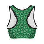 Sea Turtle Shell Pattern Print Women's Sports Bra