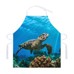 Sea Turtle Underwater Print Adjustable Apron