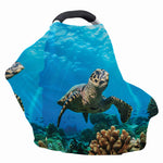 Sea Turtle Underwater Print Baby Seat Cover