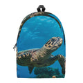Sea Turtle Underwater Print School Backpack
