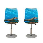 Sea Turtle Underwater Print Bar Stool Covers