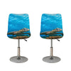 Sea Turtle Underwater Print Bar Stool Covers