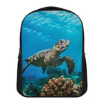 Sea Turtle Underwater Print Casual Backpack