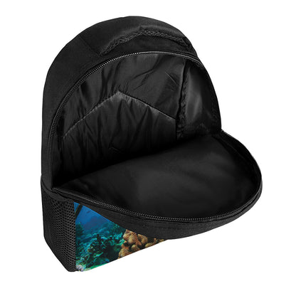 Sea Turtle Underwater Print Casual Backpack