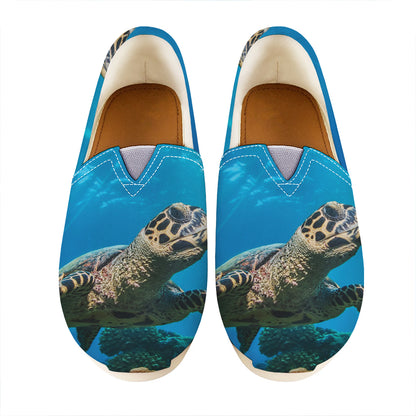 Sea Turtle Underwater Print Casual Shoes