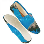 Sea Turtle Underwater Print Casual Shoes