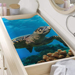 Sea Turtle Underwater Print Changing Pad Cover