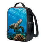 Sea Turtle Underwater Print Crossbody Lunch Bag