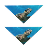 Sea Turtle Underwater Print Dog Bandana