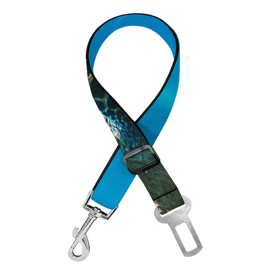 Sea Turtle Underwater Print Dog Seat Belt