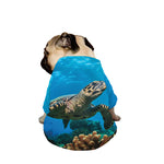 Sea Turtle Underwater Print Dog Zip Up Jacket