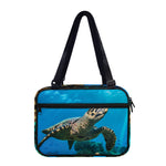 Sea Turtle Underwater Print Double Strap Bible Bag