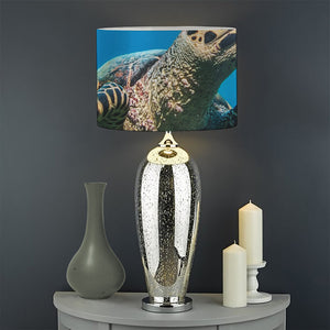 Sea Turtle Underwater Print Drum Lamp Shade