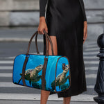Sea Turtle Underwater Print Duffle Bag