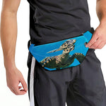 Sea Turtle Underwater Print Fanny Pack