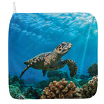 Sea Turtle Underwater Print Hand Towel