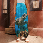 Sea Turtle Underwater Print Harem Pants