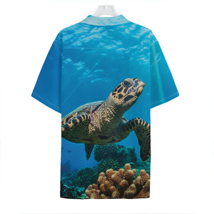 Sea Turtle Underwater Print Hawaiian Shirt