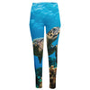 Sea Turtle Underwater Print High-Waisted Pocket Leggings