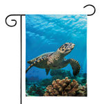 Sea Turtle Underwater Print House Flag