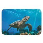 Sea Turtle Underwater Print Indoor Door Mat