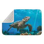 Sea Turtle Underwater Print Indoor Door Mat