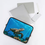 Sea Turtle Underwater Print Laptop Sleeve