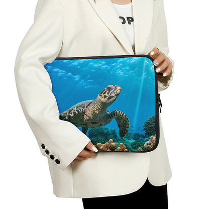 Sea Turtle Underwater Print Laptop Sleeve