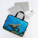 Sea Turtle Underwater Print Laptop Sleeve With Handle