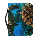 Sea Turtle Underwater Print Leather Bible Cover