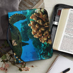 Sea Turtle Underwater Print Leather Bible Cover