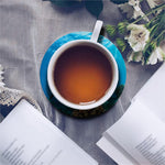 Sea Turtle Underwater Print Leather Coaster Set