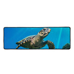 Sea Turtle Underwater Print Long Kitchen Mat