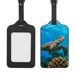 Sea Turtle Underwater Print Luggage Tag