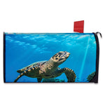 Sea Turtle Underwater Print Mailbox Cover