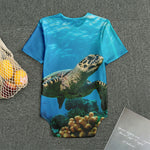 Sea Turtle Underwater Print Men's Bodysuit