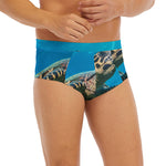 Sea Turtle Underwater Print Men's Briefs