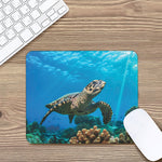 Sea Turtle Underwater Print Mouse Pad