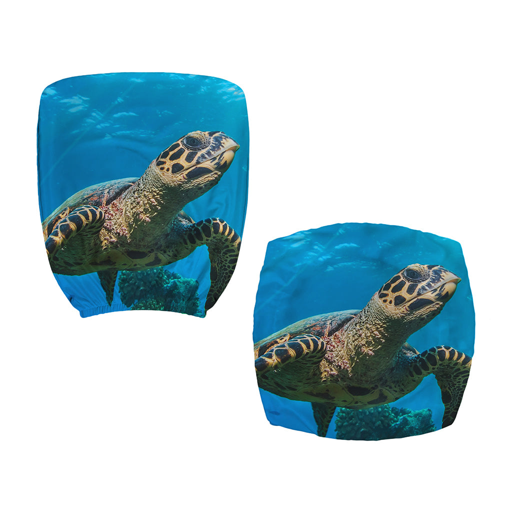 Sea Turtle Underwater Print Office Chair Cover