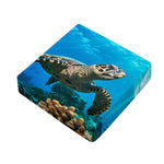 Sea Turtle Underwater Print Outdoor Seat Cushion Cover