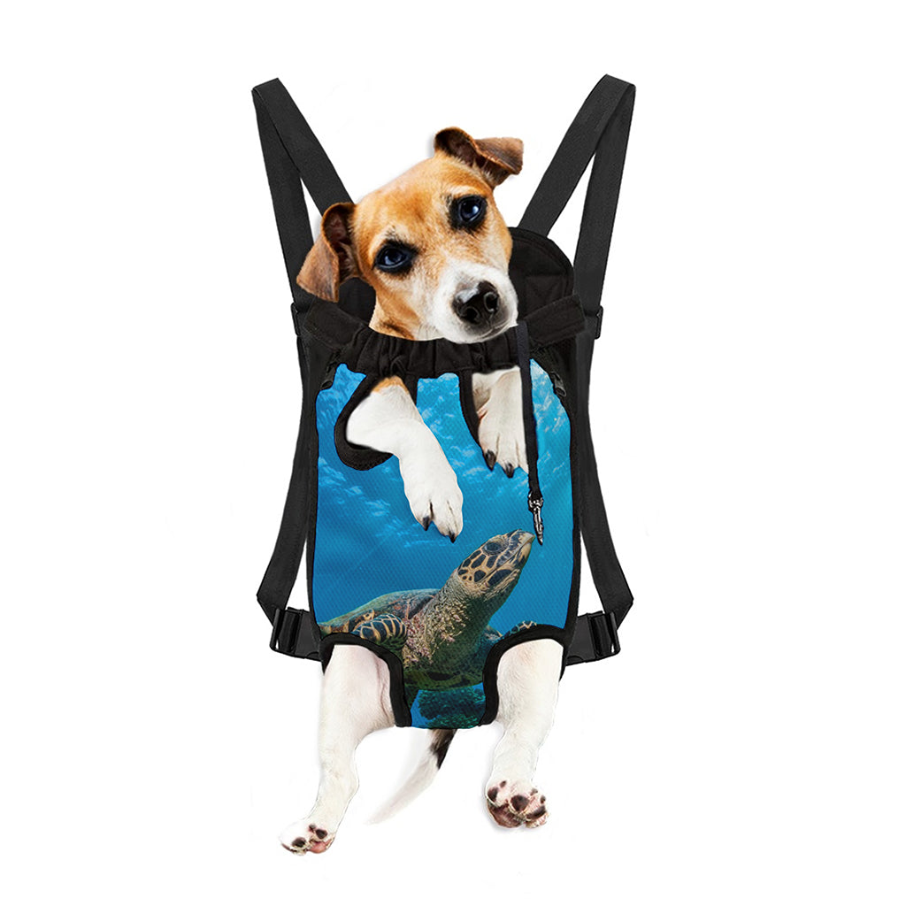 Sea Turtle Underwater Print Pet Carrier Backpack