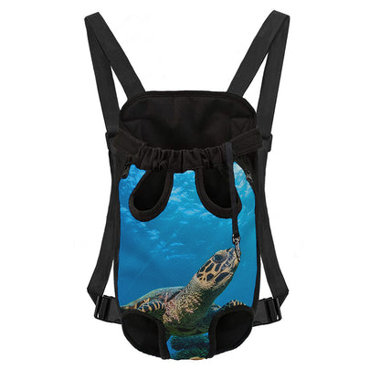 Sea Turtle Underwater Print Pet Carrier Backpack